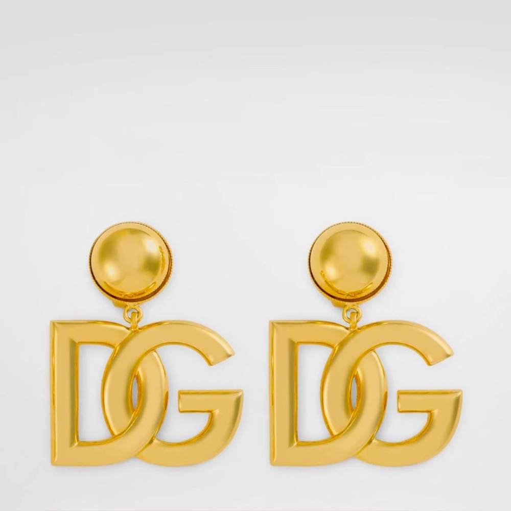 BNWT Dolce & Gabbana DG Logo Clip-On Earrings